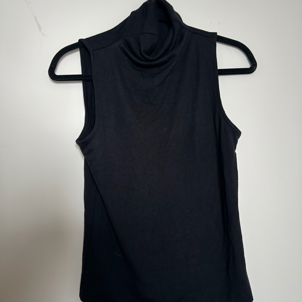 Banana Republic Black Sleeveless Turtleneck Tank